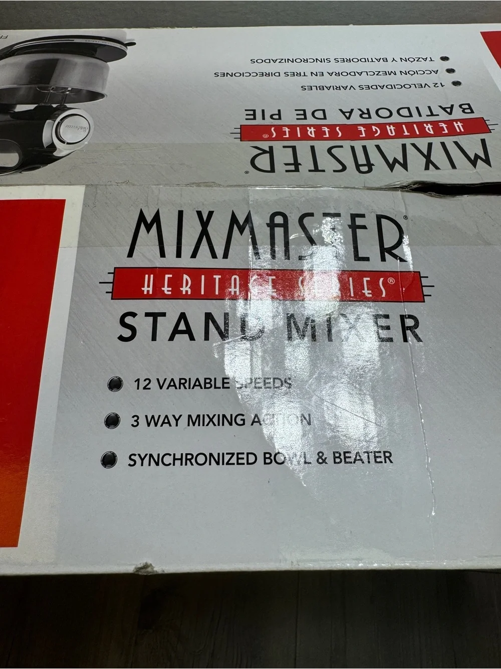Sunbeam Mixmaster Heritage Series Black Stand Mixer w/Bowl & Beaters Open Box